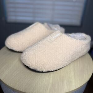 Bombas Women’s Sunday Sherpa Slipper, Cream, US 8
